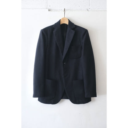 Men's Fujito N.O.UN Dark Navy jacket with a sleek fit and stylish collar, displayed on a plain background.