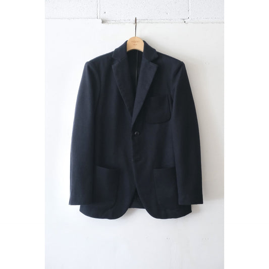Men's Fujito N.O.UN Dark Navy jacket with a sleek fit and stylish collar, displayed on a plain background.