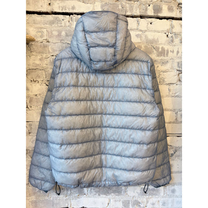Aspesi Nelson Down Hooded Jacket - Sky Blue Tan