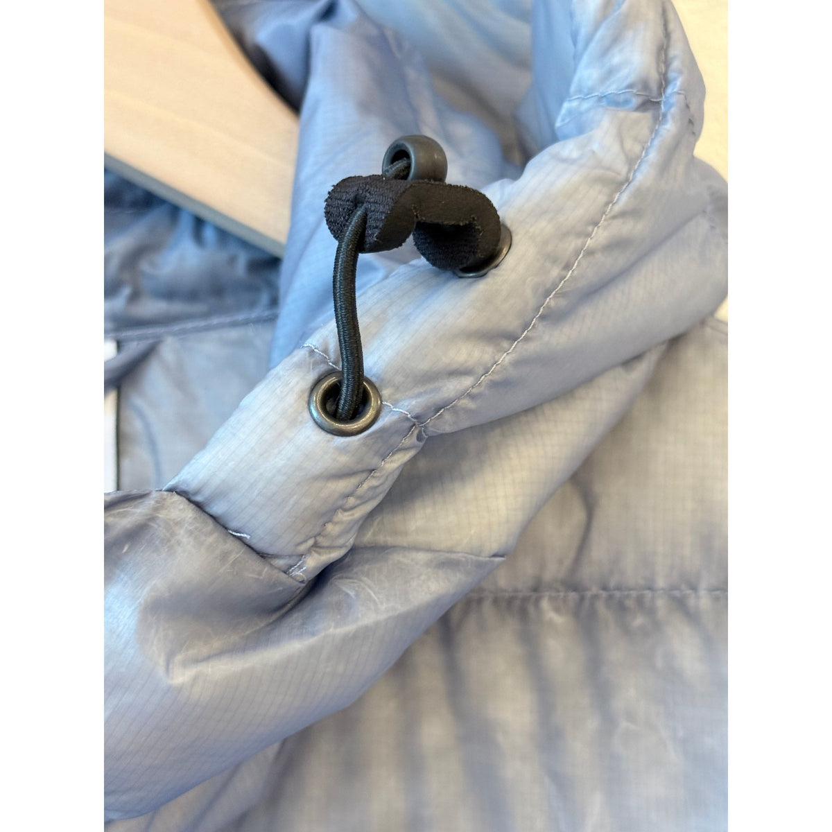 Aspesi Nelson Down Hooded Jacket - Sky Blue Dark Gray