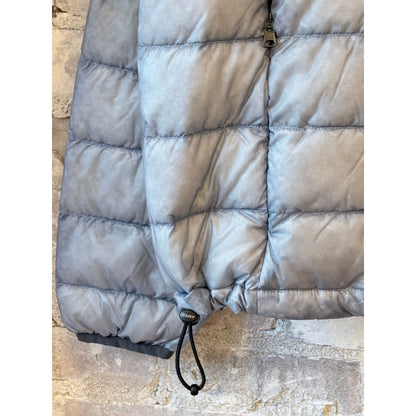 Aspesi Nelson Down Hooded Jacket - Sky Blue Dark Gray