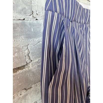 Women's New York Pants by ACARIA STUDIO in navy with white stripes, featuring a relaxed fit and casual style.