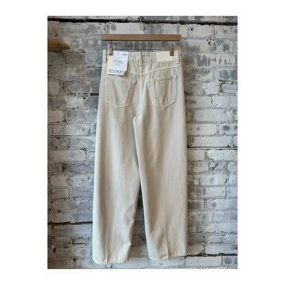 Closed Women's Nikka Wide Jean in stone beige, showcasing the relaxed fit and casual style of these women's wide jeans.