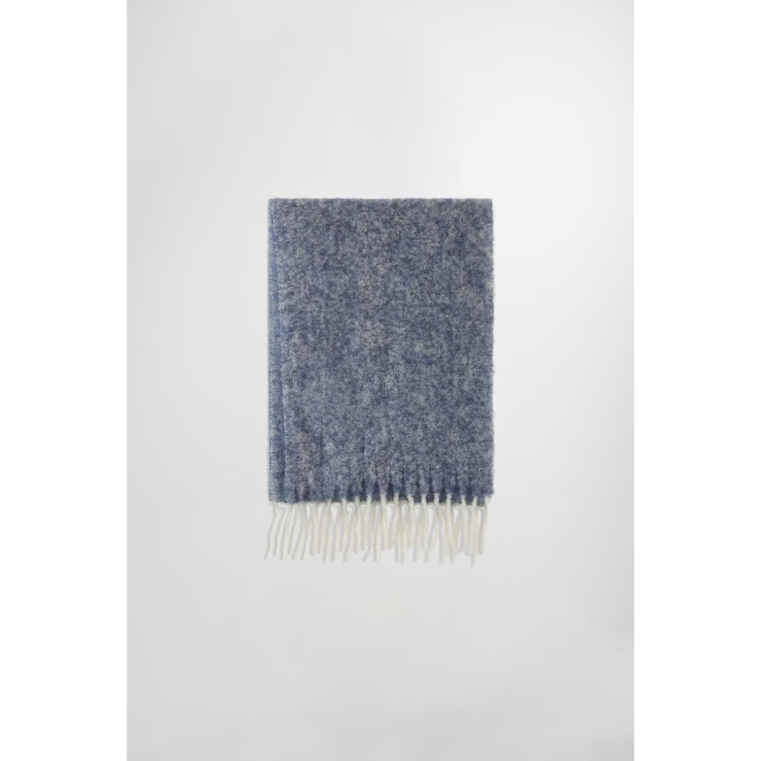 Men's NN07 Wool Blend Scarf in blue multi, stylish and warm, shown folded with textured knit pattern.