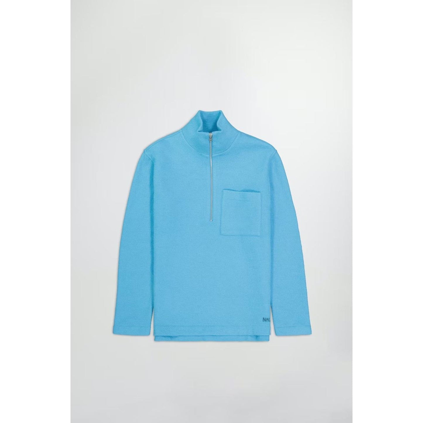 Men's NN07 Anders Merino Sweater in Aquarius, featuring a cozy knit design with a crew neckline and subtle pattern.