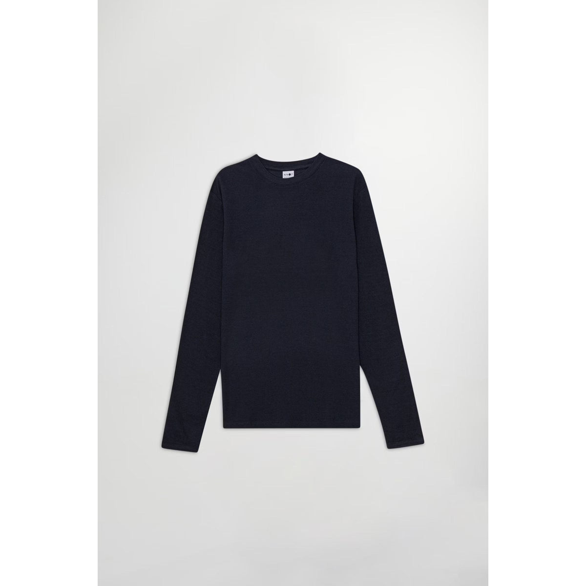 Navy blue men's Clive Waffle Knit Tee by NN07, showing the textured waffle knit fabric and classic fit.