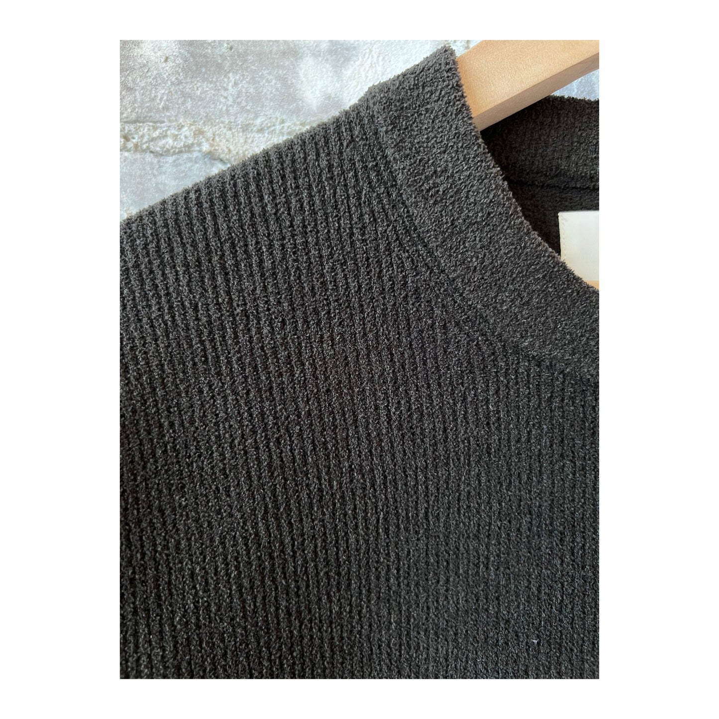 Men's NN07 Danny Sweater in dark army color, showing a close-up of the knitted fabric and crewneck design.
