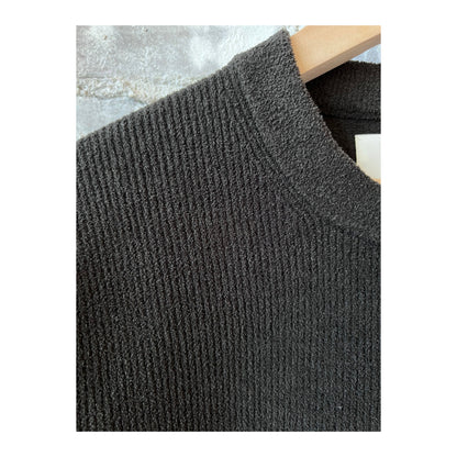 Men's NN07 Danny Sweater in dark army color, showing a close-up of the knitted fabric and crewneck design.
