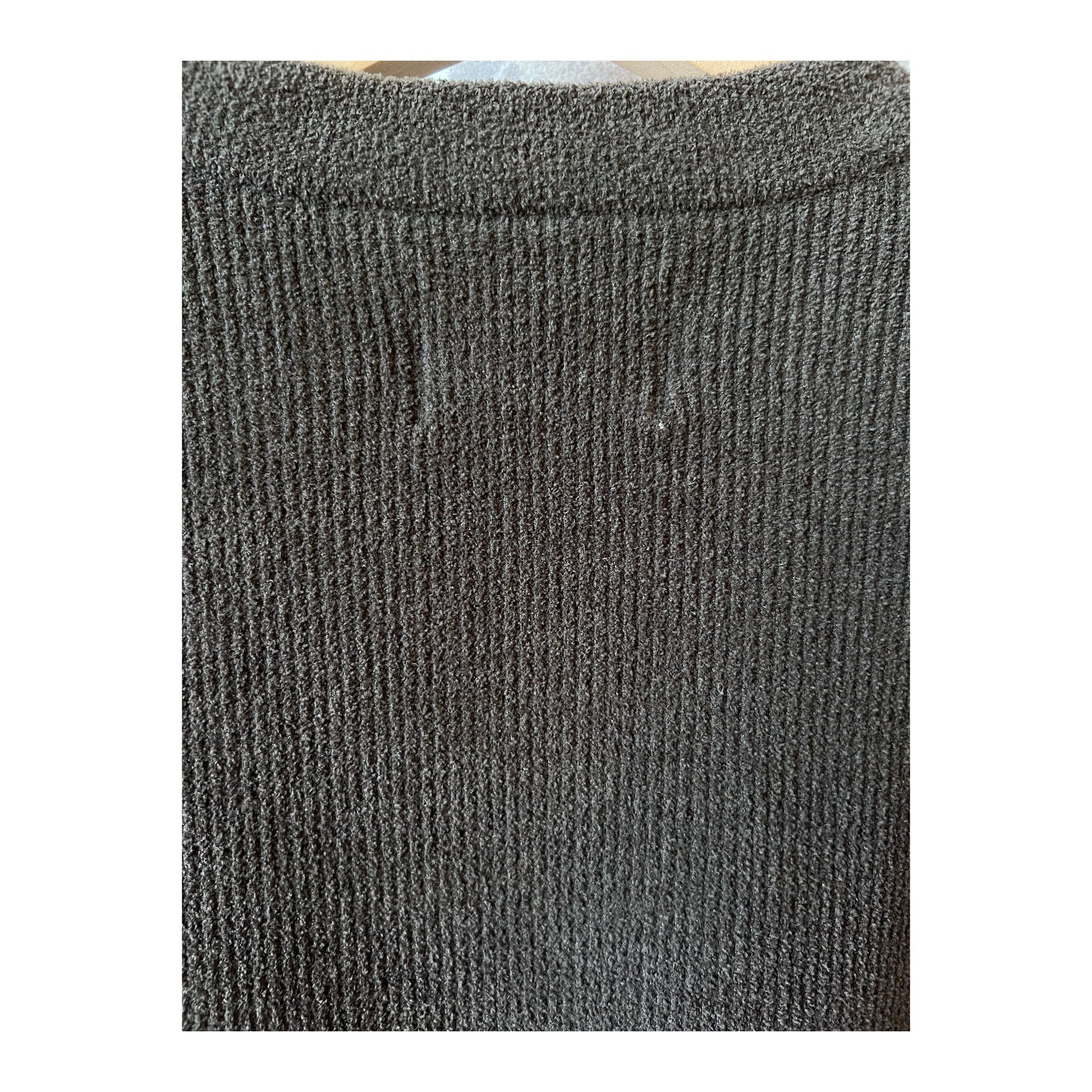 Men's dark army Danny sweater by NN07, featuring a cozy knit design and ribbed collar, shown in close-up detail.