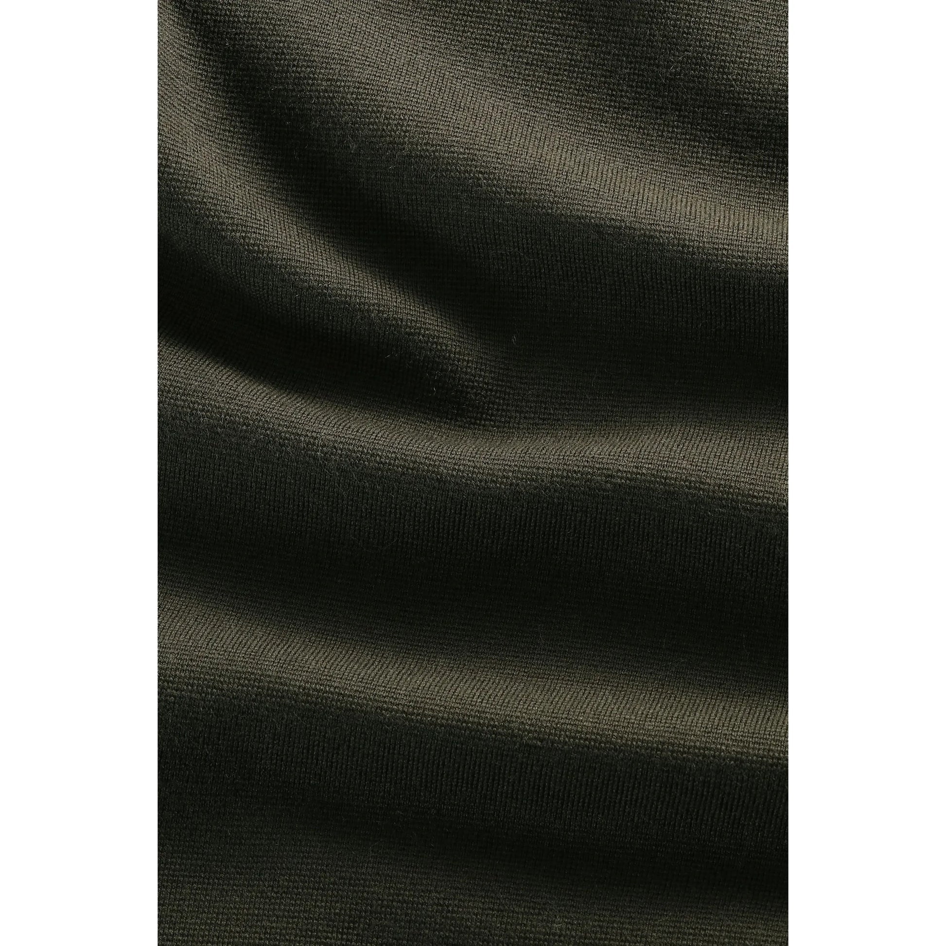 Men's Harald Wool Blend Sweater in Dark Army by NN07 featuring a cozy knit design and ribbed collar on a neutral background.