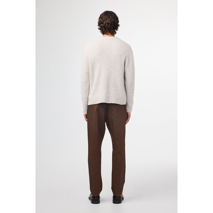 Men's white V-neck cardigan by NN07, John V-Neck Cardigan in White Pepper, displayed on a mannequin.