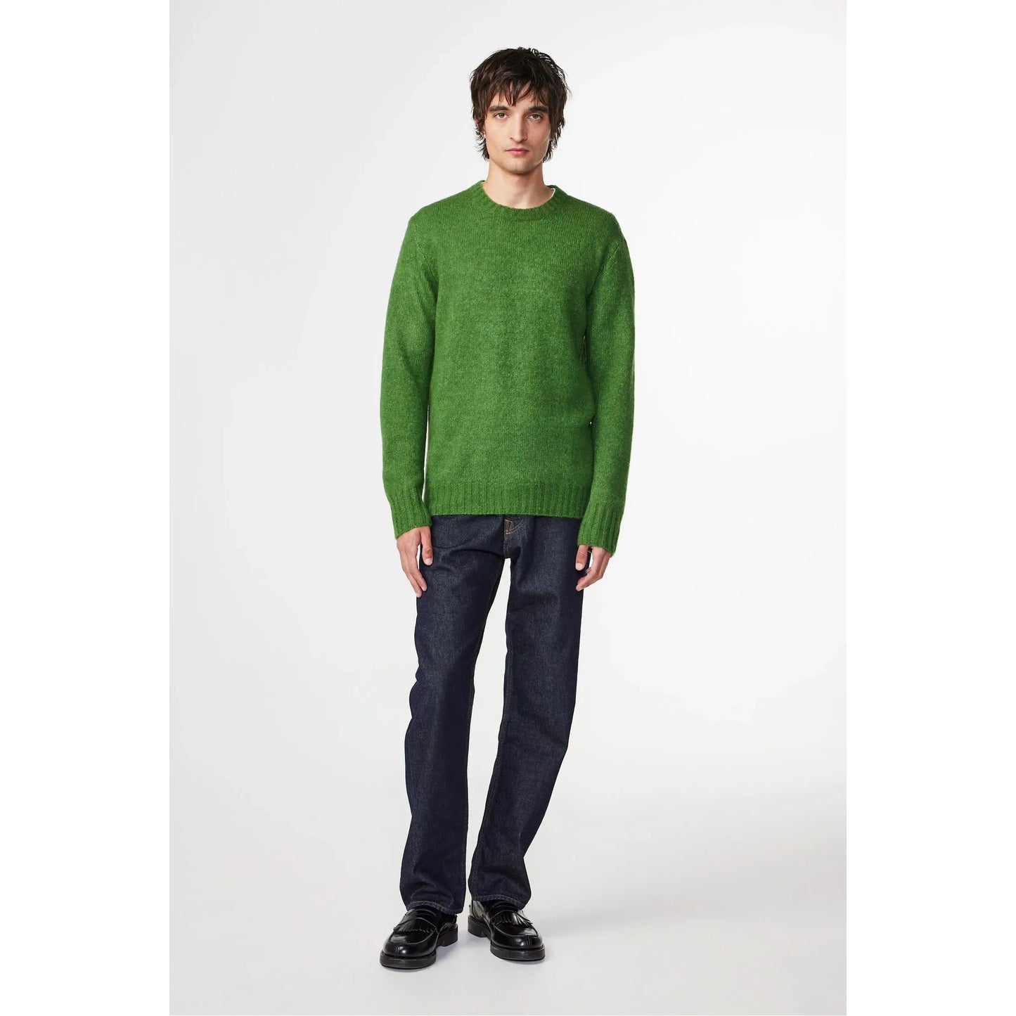 Men's Lee Wool Blend Sweater in Kale, NN07, featuring a cozy knit design and classic fit, suitable for casual wear.