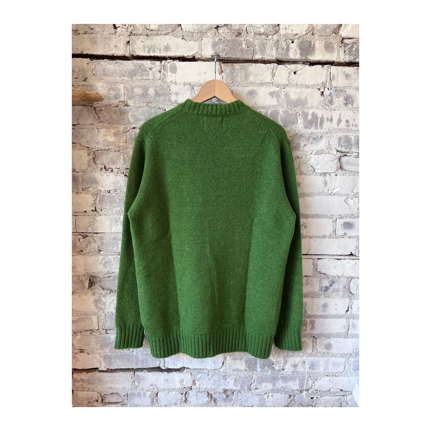Men's Lee Wool Blend Sweater in kale green by NN07, featuring a cozy knit design and classic fit.