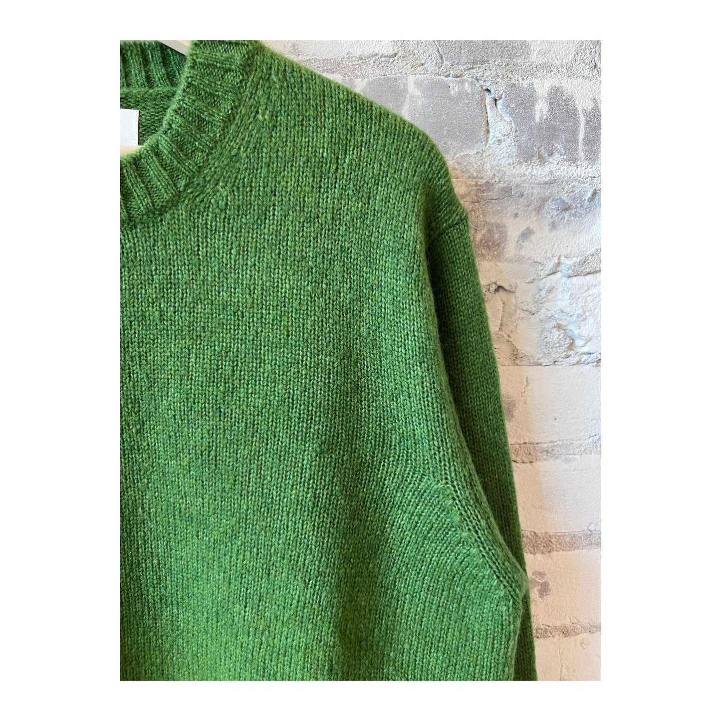 Men's Lee Wool Blend Sweater in Kale by NN07, featuring a cozy knit texture and classic fit, suitable for casual wear.