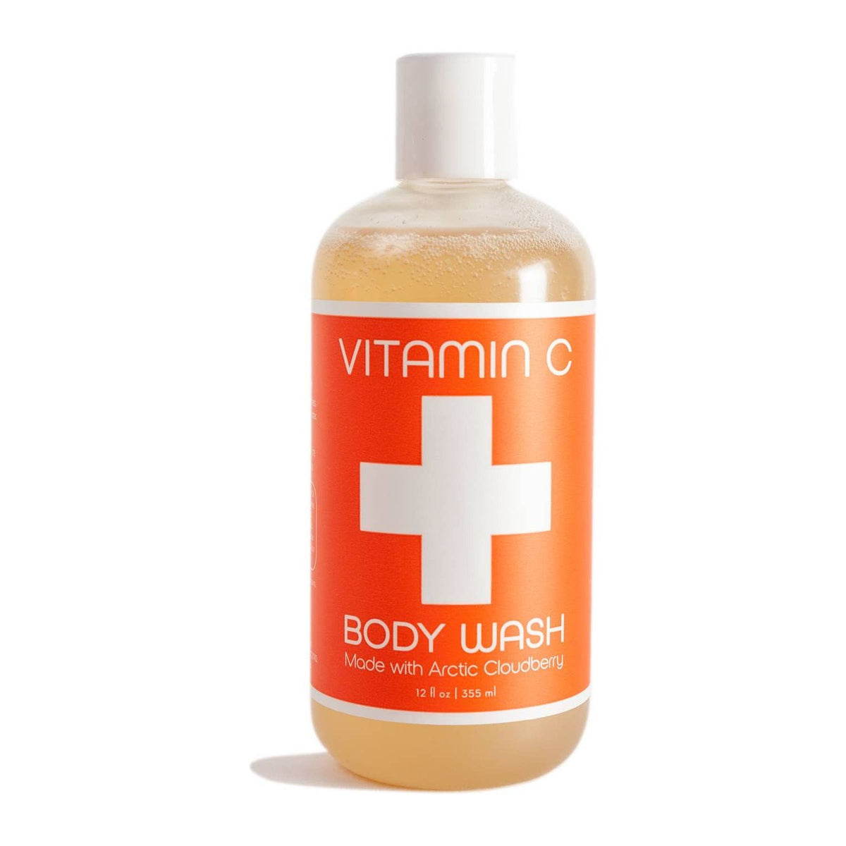 Kalastyle Soap Co. Nordic+Wellness™ Vitamin C Body Wash in a clear bottle with a minimalist label, designed for refreshing skincare.