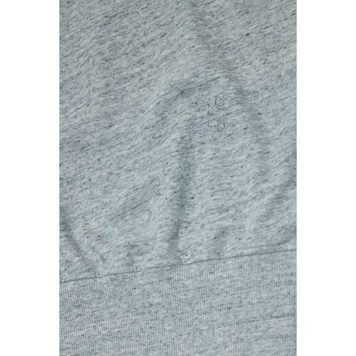 Women's off-shoulder sweatshirt in light grey melange by Closed, featuring a relaxed fit and casual, cozy style.