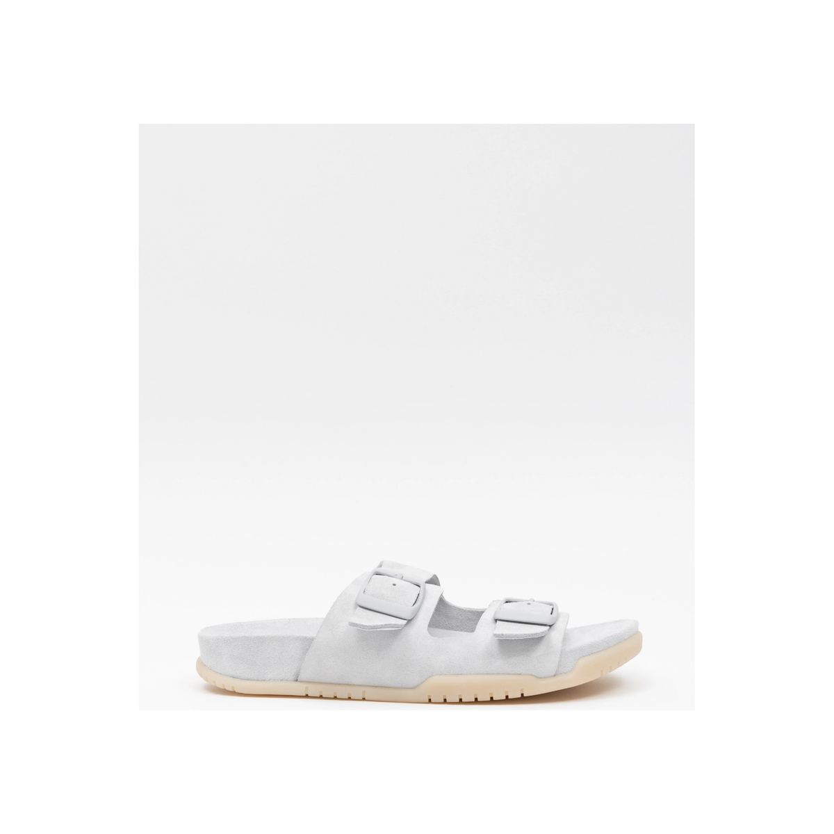 Women's Savannah Hydro-Suede Slide in Ice by Oncept with water-repellent material and contoured footbed.