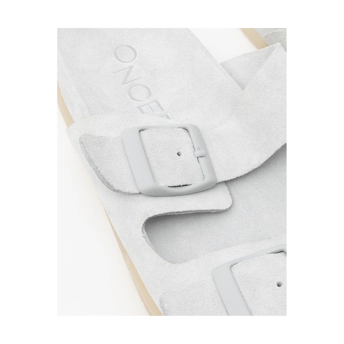 Women's Savannah Hydro-Suede Slide by Oncept in ice color, featuring a comfortable slip-on design with hydrosuede material.