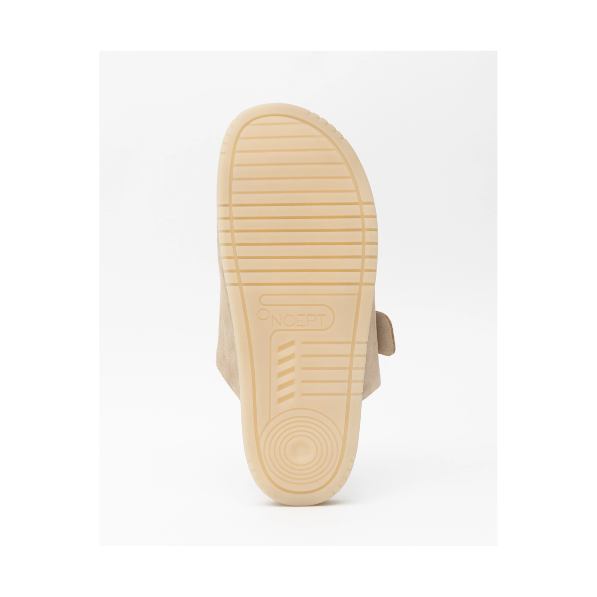 Women's Savannah Hydro-Suede Slide sandal by Oncept featuring water-repellent suede and contoured footbed in sand castle color.