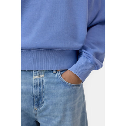 Closed Women's Organic Cotton Sweatshirt - Moonleaf Blue Cadet Blue