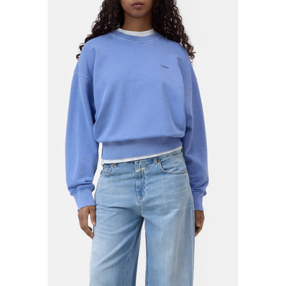 Closed Women's Organic Cotton Sweatshirt - Moonleaf Blue Cornflower Blue