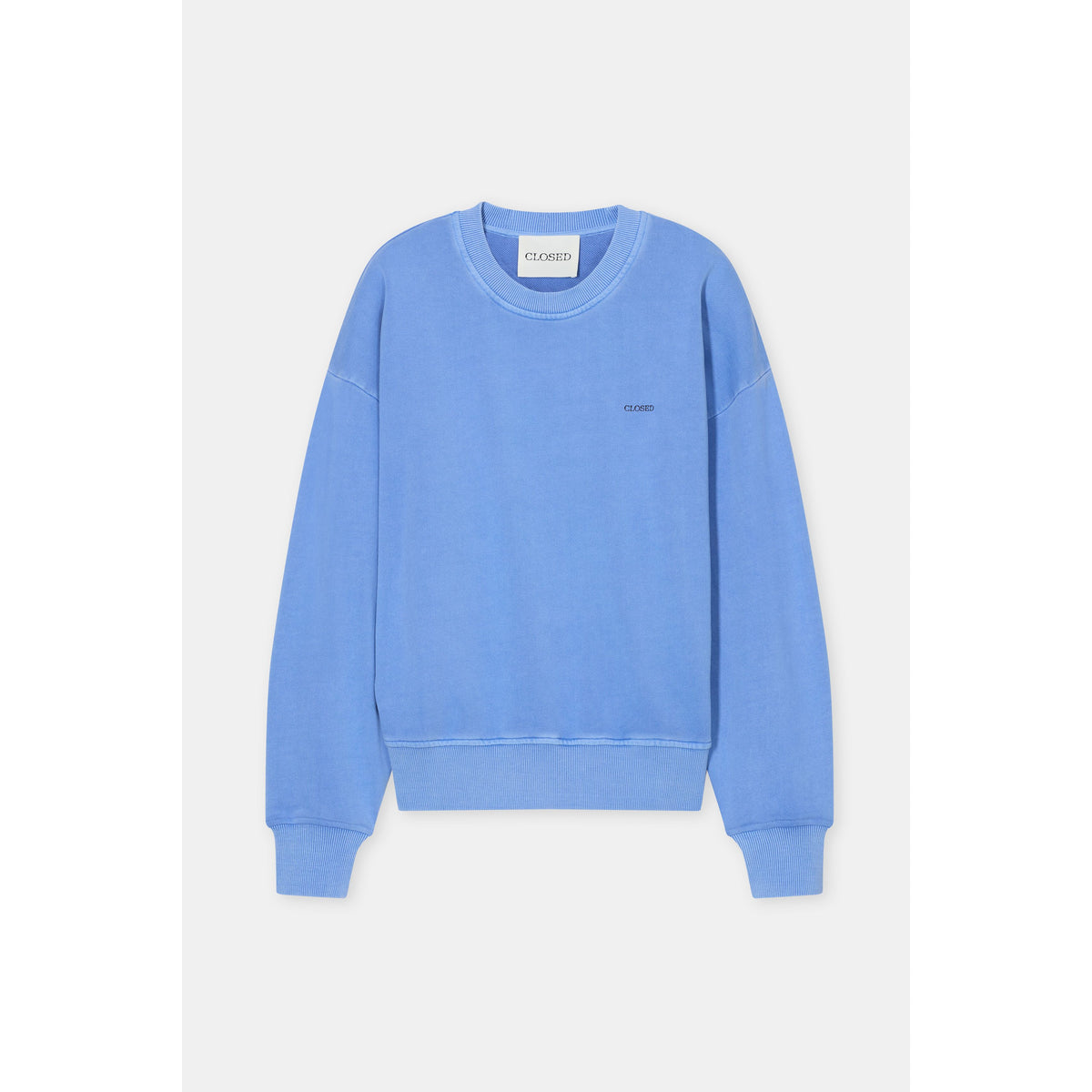 Closed Women's Organic Cotton Sweatshirt - Moonleaf Blue Cornflower Blue