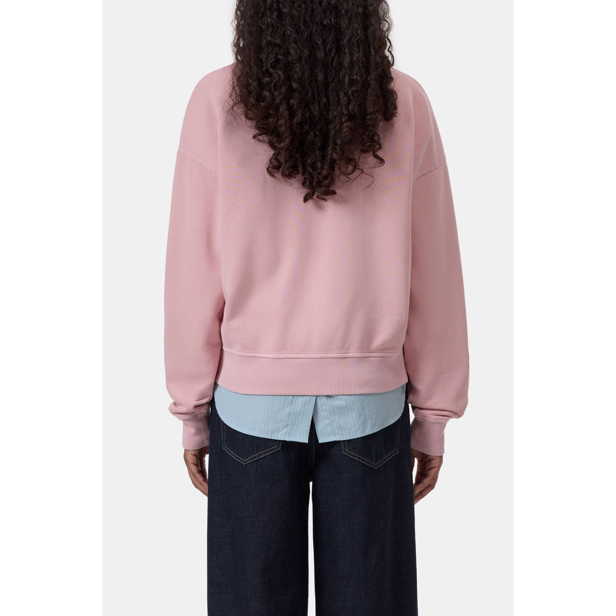 Closed Women's Organic Cotton Sweatshirt - Powder Pink Black