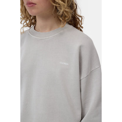 Closed Women's Organic Cotton Sweatshirt - Stoneleaf Green Gray