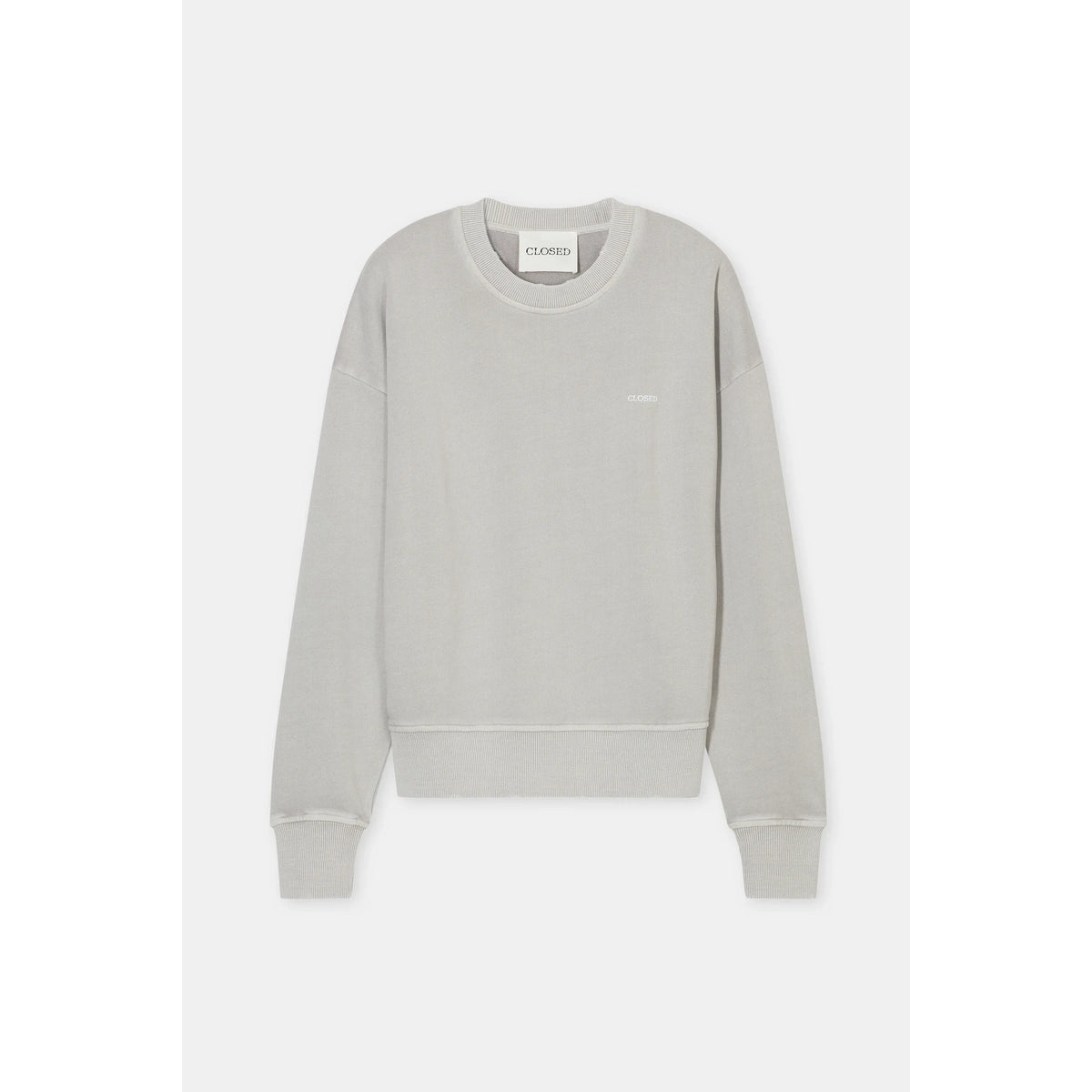 Closed Women's Organic Cotton Sweatshirt - Stoneleaf Green Gray