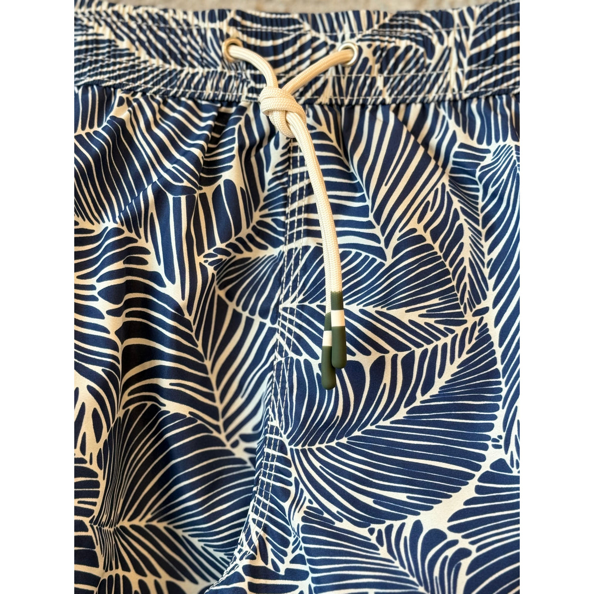 Hartford Men's "Palm" Woven Swimshort - Navy Dim Gray