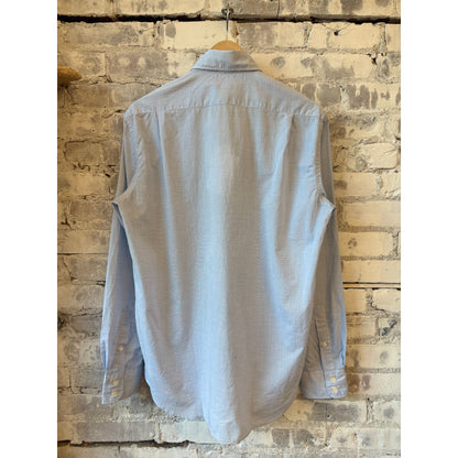 Hartford Men's Paul End-On-End Shirt - Blue Light Slate Gray