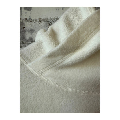 Men's PF Hoodie Reverse in ivory, showing the front view with the distinctive double-layer design and casual fit.