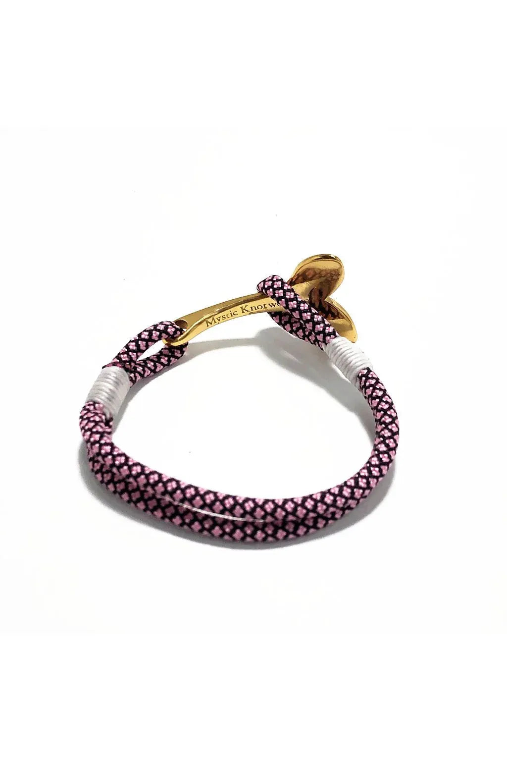 Pink Diamond Nautical Stainless Steel Whale Tail Bracelet - DUNE + SALT