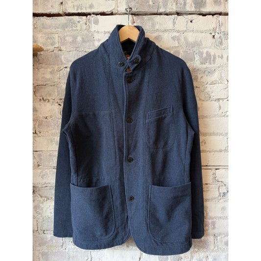 Relwen Pique Trap Blazer - Navy Heather Dark Slate Gray