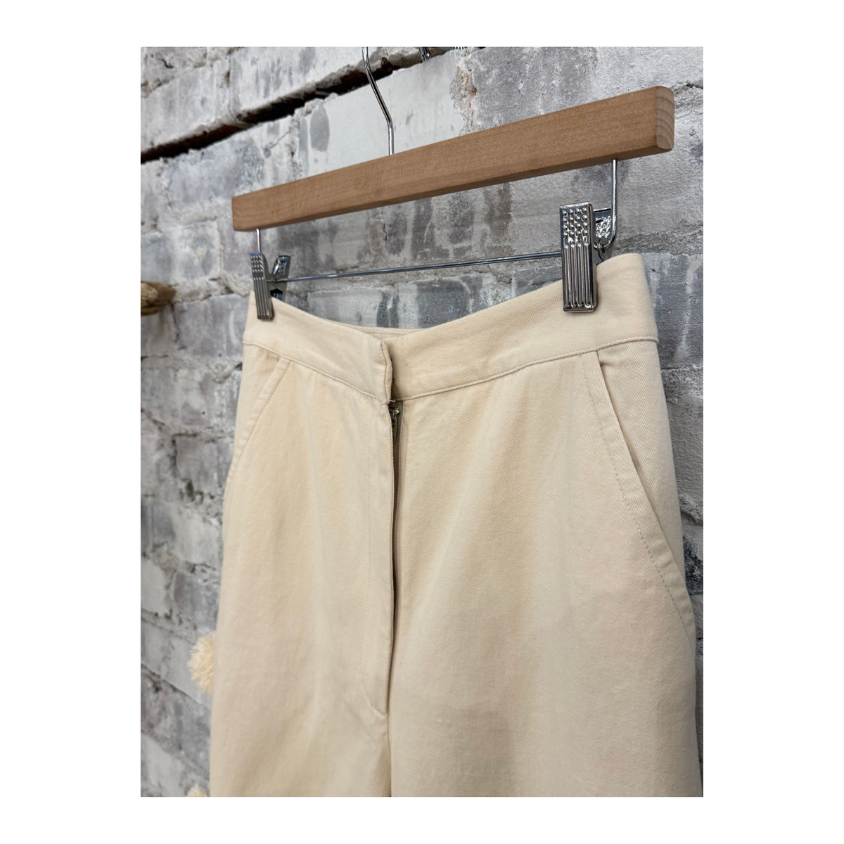 Women's Pom Pom Trouser in custard color by Hope For Flowers, featuring a relaxed fit with decorative pom pom details.
