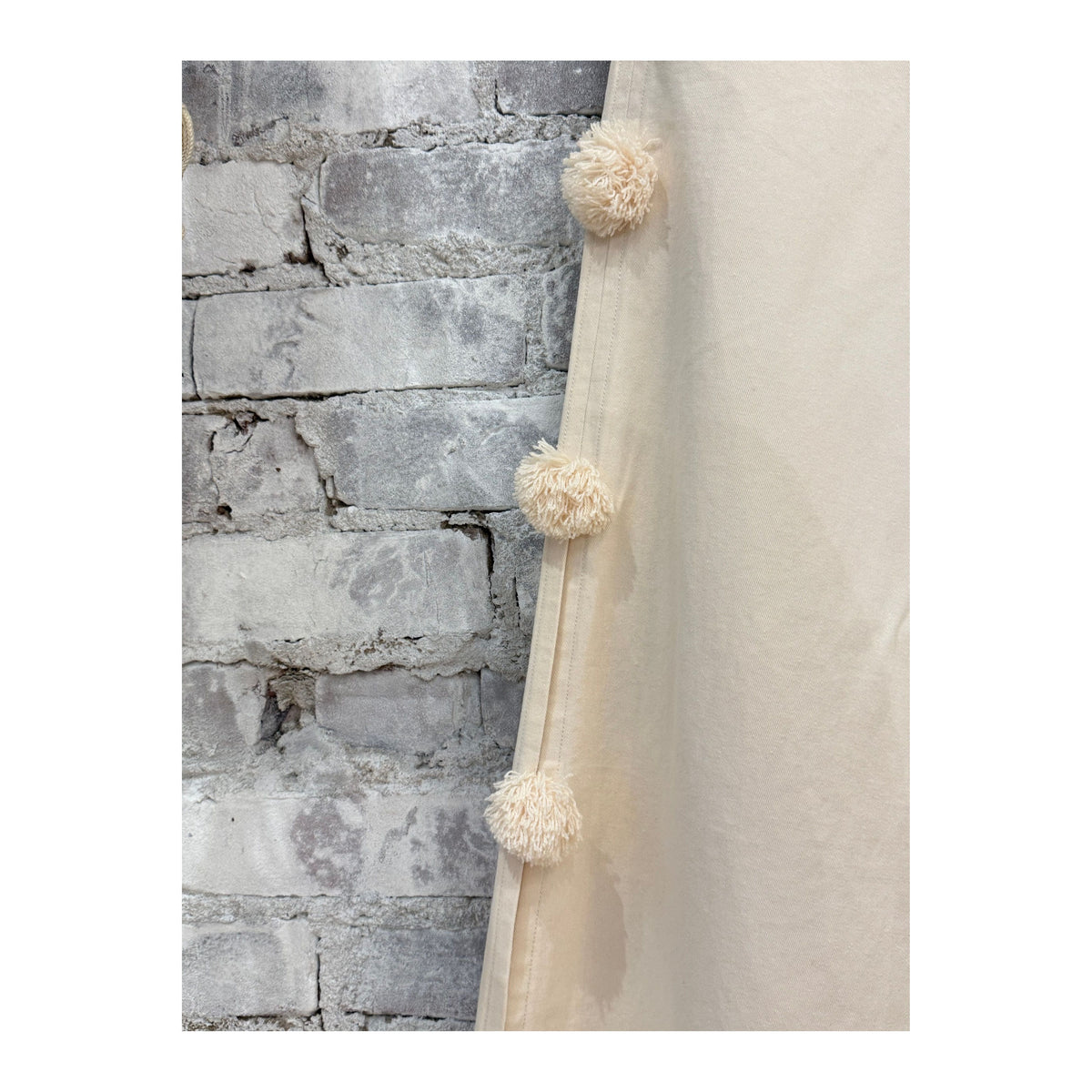 Women's custard-colored Pom Pom Trousers by Hope For Flowers, featuring playful pom pom details and relaxed fit.