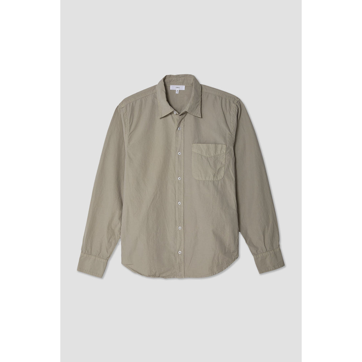 Men's Save Khaki United poplin standard shirt in earthy tones, featuring a classic collar and button-up front.