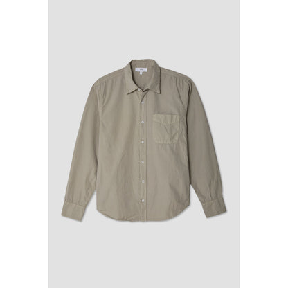 Men's Save Khaki United poplin standard shirt in earthy tones, featuring a classic collar and button-up front.