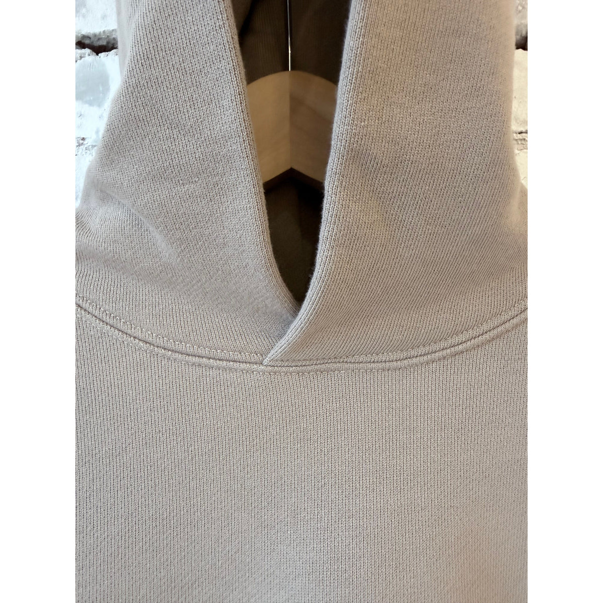 Men's Presidents P's Hooded Surfer Sweater in washed mud color, with a hood and casual surf-inspired design.