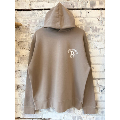 Men's Presidents P's Hooded Surfer Sweater in washed mud, featuring a casual hooded design and surf-inspired style.