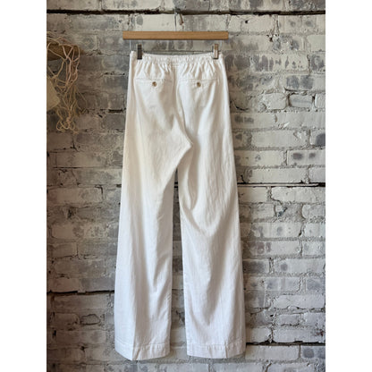 Women's Pulam Woven Pant in white by Hartford Women's, featuring a relaxed fit and woven fabric for casual style