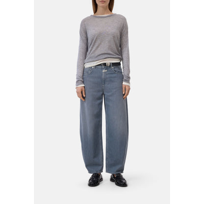 Closed Women's Pure Wool Fine Knit - Light Grey Melange Dim Gray