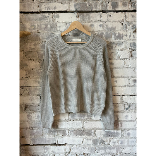 Women's Heather Grey Raleigh Pullover by One Grey Day, soft knit fabric with a relaxed fit and casual style.