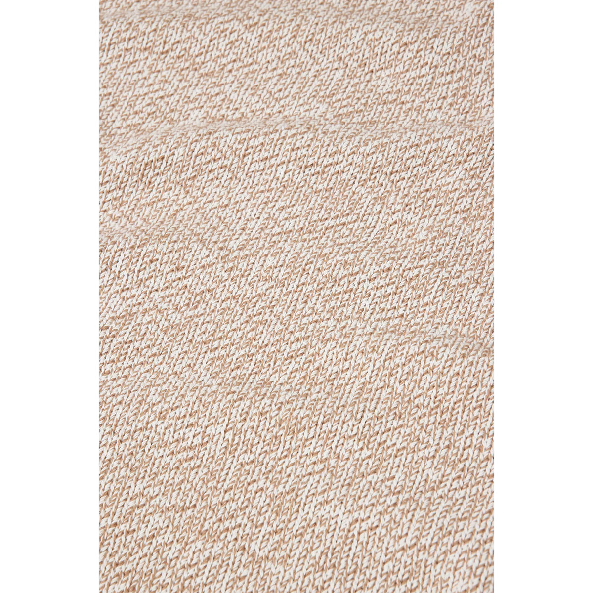 Men's Raw Edged Knit in Rock Beige by Closed Men's, showcasing the textured knit fabric and raw hem details.
