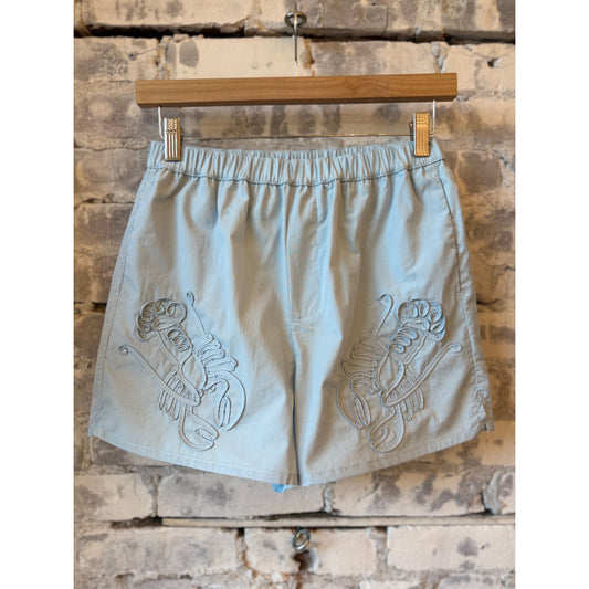 Closed Women's Relaxed Cotton Shorts – Dove Blue Dark Gray