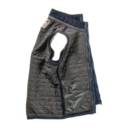 Men's Windzip Vest in Bright Navy by Relwen, showcasing lightweight design with a front zipper and sleek navy fabric.