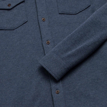 Surfside Supply Rex Rib Knit Shirt - Navy Heather Dark Slate Gray