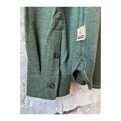Men's green Heather Rex Soft Knit Shirt by Surfside Supply, showcasing the cozy, lightweight knit fabric and casual fit.