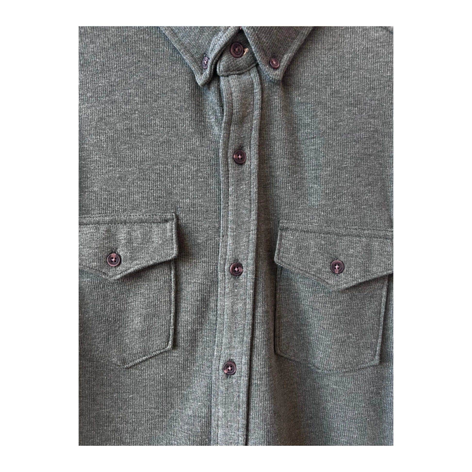 Men's Rex Soft Knit Shirt in Green Heather by Surfside Supply, featuring a comfortable knit fabric and casual fit.