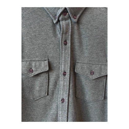 Men's Rex Soft Knit Shirt in Green Heather by Surfside Supply, featuring a comfortable knit fabric and casual fit.